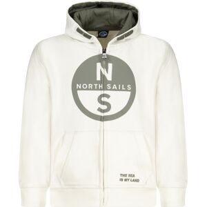 North Sails Children'S White Zip-Up Sweatshirt Šedá 6a North Sails Children'S White Zip-Up Sweatshirt Šedá 6a