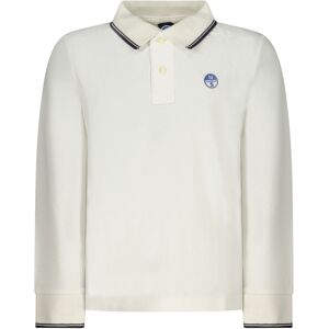 North Sails Long-Sleeved Polo Shirt For Kids, White Biela 14a North Sails Long-Sleeved Polo Shirt For Kids, White Biela 14a