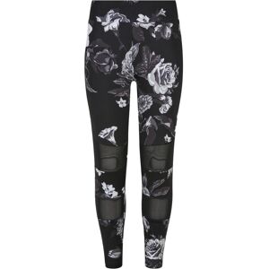 Urban Classics Girls' Tech Mesh Aop Leggings Dark Flowers Aop Čierna 5-6 Y Urban Classics Girls' Tech Mesh Aop Leggings Dark Flowers Aop Čierna 5-6 Y