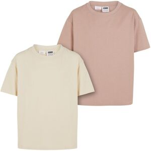 Urban Classics Girl'S Oversized Boyfriend T-Shirt 2-Pack Cream/pink Krémová 9-10 Y Urban Classics Girl'S Oversized Boyfriend T-Shirt 2-Pack Cream/pink Krémová 9-10 Y