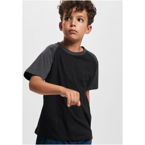 Urban Classics Boys Raglan Contrast Tee Black/charcoal Čierna 158-164 Urban Classics Boys Raglan Contrast Tee Black/charcoal Čierna 158-164