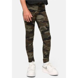 Urban Classics Girls' Camouflage Leggings, Wooden Camouflage Čierna 146-152 Urban Classics Girls' Camouflage Leggings, Wooden Camouflage Čierna 146-152