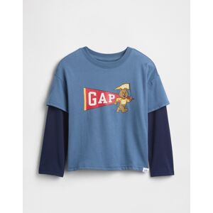 Gap Baby T-Shirt With Print - Boys Modrá 18-24m Gap Baby T-Shirt With Print - Boys Modrá 18-24m