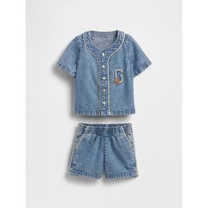 Gap Baby Denim Set Baseball Americana - Boys Modrá 3-6m Gap Baby Denim Set Baseball Americana - Boys Modrá 3-6m