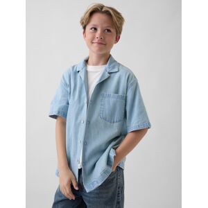 Gap Chlapčenská Denimová Košeľa Modrá Xl Gap Chlapčenská Denimová Košeľa Modrá Xl