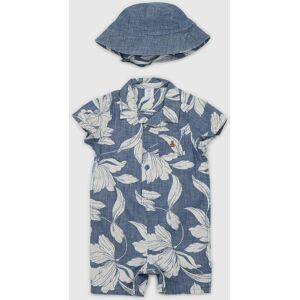 Gap Baby Jumpsuit With Hat - Boys Šedá 0-3m Gap Baby Jumpsuit With Hat - Boys Šedá 0-3m