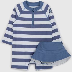 Gap Baby Swimsuit With Hat - Boys Modrá 0-3m Gap Baby Swimsuit With Hat - Boys Modrá 0-3m