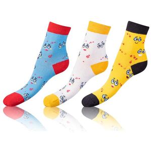 Bellinda Crazy Kids Socks 3x - Detské Bláznivé Ponožky 3 Páry - Žltá - Modrá - Čierna 23-26 Bellinda Crazy Kids Socks 3x - Detské Bláznivé Ponožky 3 Páry - Žltá - Modrá - Čierna 23-26