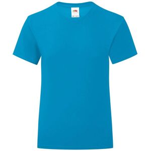 Blue Girls' T-Shirt Iconic Fruit Of The Loom Modrá 7-8 Y Blue Girls' T-Shirt Iconic Fruit Of The Loom Modrá 7-8 Y