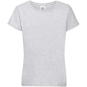 Fruit of the Loom Girls' T-Shirt Sofspun 610150 100% Cotton 160g/165g Šedá 9-10 Y Fruit of the Loom Girls' T-Shirt Sofspun 610150 100% Cotton 160g/165g Šedá 9-10 Y