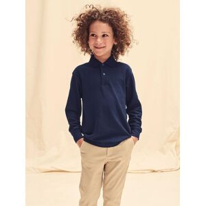 Navy Blue Long Sleeve Polo Shirt Fruit Of The Loom Modrá 7-8 Y Navy Blue Long Sleeve Polo Shirt Fruit Of The Loom Modrá 7-8 Y