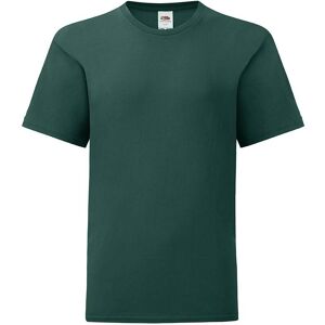 Green Children'S T-Shirt In Combed Cotton Fruit Of The Loom Zelená 146-152 Green Children'S T-Shirt In Combed Cotton Fruit Of The Loom Zelená 146-152
