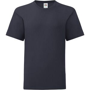 Navy Blue Children'S T-Shirt In Combed Cotton Fruit Of The Loom Šedá 7-8 Y Navy Blue Children'S T-Shirt In Combed Cotton Fruit Of The Loom Šedá 7-8 Y