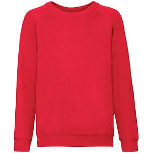 Červená Detská Mikina Raglan Sweat Fruit Of The Loom Tmavočervená 9-10 Y Červená Detská Mikina Raglan Sweat Fruit Of The Loom Tmavočervená 9-10 Y
