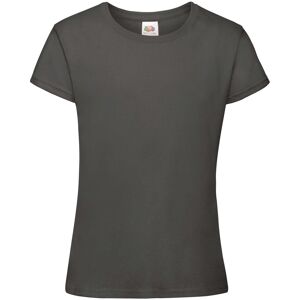Fruit of the Loom Girls' T-Shirt Sofspun 610150 100% Cotton 160g/165g Šedá 5-6 Y Fruit of the Loom Girls' T-Shirt Sofspun 610150 100% Cotton 160g/165g Šedá 5-6 Y