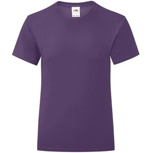 Iconic Fruit Of The Loom Girls' T-Shirt Fialová 5-6 Y Iconic Fruit Of The Loom Girls' T-Shirt Fialová 5-6 Y
