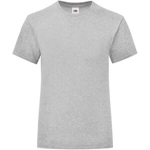 Iconic Fruit Of The Loom Girls' T-Shirt Šedá 5-6 Y Iconic Fruit Of The Loom Girls' T-Shirt Šedá 5-6 Y