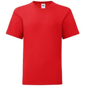 Red Children'S T-Shirt In Combed Cotton Fruit Of The Loom Červená 5-6 Y Red Children'S T-Shirt In Combed Cotton Fruit Of The Loom Červená 5-6 Y