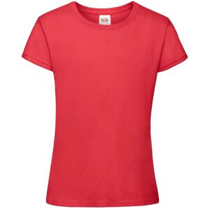 Fruit of the Loom Girls' T-Shirt Sofspun 610150 100% Cotton 160g/165g Červená 146-152 Fruit of the Loom Girls' T-Shirt Sofspun 610150 100% Cotton 160g/165g Červená 146-152