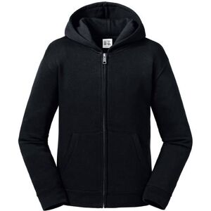 Black Children'S Sweatshirt With Hood And Zipper Authentic Russell Čierna 5-6 Y Black Children'S Sweatshirt With Hood And Zipper Authentic Russell Čierna 5-6 Y