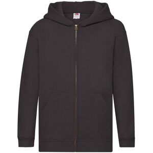 Black Kids Hoodie Zip Through Hooded Sweat Fruit Of The Loom Hnedá 5-6 Y Black Kids Hoodie Zip Through Hooded Sweat Fruit Of The Loom Hnedá 5-6 Y