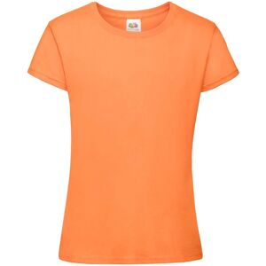 Fruit of the Loom Girls' T-Shirt Sofspun 610150 100% Cotton 160g/165g Oranžová 7-8 Y Fruit of the Loom Girls' T-Shirt Sofspun 610150 100% Cotton 160g/165g Oranžová 7-8 Y