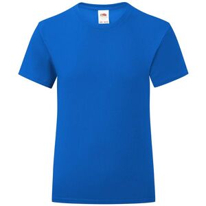 Blue Girls' T-Shirt Iconic Fruit Of The Loom Modrá 7-8 Y Blue Girls' T-Shirt Iconic Fruit Of The Loom Modrá 7-8 Y