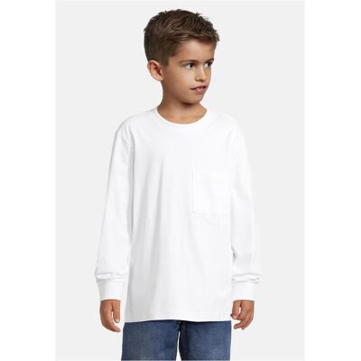 Urban Classics Boys' Long-Sleeved T-Shirt With Pocket White Šedá 9-10 Y Urban Classics Boys' Long-Sleeved T-Shirt With Pocket White Šedá 9-10 Y