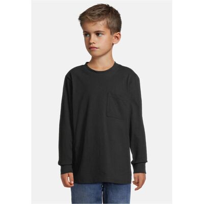 Urban Classics Boys' Long-Sleeved T-Shirt With Pocket Black Čierna 9-10 Y Urban Classics Boys' Long-Sleeved T-Shirt With Pocket Black Čierna 9-10 Y