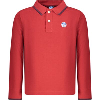North Sails Kids' Long-Sleeved Polo Shirt, Red Červená 8a North Sails Kids' Long-Sleeved Polo Shirt, Red Červená 8a