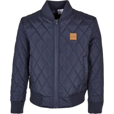 Urban Classics Nylon Jacket For Boys Diamond Quilt In A Navy Design Modrá 146-152 Urban Classics Nylon Jacket For Boys Diamond Quilt In A Navy Design Modrá 146-152
