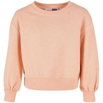 Urban Classics Girls' Oversized Color Melange Crewneck Papaya Melange Krémová 5-6 Y Urban Classics Girls' Oversized Color Melange Crewneck Papaya Melange Krémová 5-6 Y
