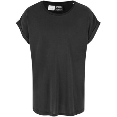 Urban Classics Modal Extended Shoulder T-Shirt For Girls Black Šedá 158-164 Urban Classics Modal Extended Shoulder T-Shirt For Girls Black Šedá 158-164