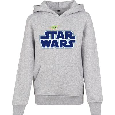 Mister Tee Children'S Star Wars Blue Logo Hoody Heather Grey Šedá 146-152 Mister Tee Children'S Star Wars Blue Logo Hoody Heather Grey Šedá 146-152