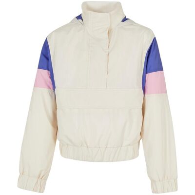 Urban Classics Girls' Light 3-Tone Pull-Over Jacket White Sand/purpleday/girlypink Šedá 5-6 Y Urban Classics Girls' Light 3-Tone Pull-Over Jacket White Sand/purpleday/girlypink Šedá 5-6 Y