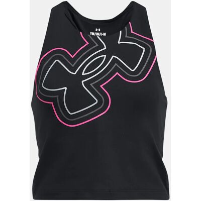 Girl'S Tank Top Under Armour Motion Branded Crop Tank Čierna Yxl Girl'S Tank Top Under Armour Motion Branded Crop Tank Čierna Yxl