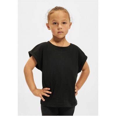 Urban Classics Girls' Organic T-Shirt With Extended Shoulder Black Čierna 7-8 Y Urban Classics Girls' Organic T-Shirt With Extended Shoulder Black Čierna 7-8 Y