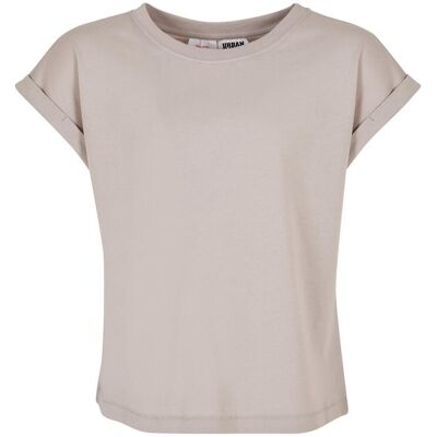 Urban Classics Girls' Organic T-Shirt With Extended Shoulder In Warm Gray Šedá 5-6 Y Urban Classics Girls' Organic T-Shirt With Extended Shoulder In Warm Gray Šedá 5-6 Y