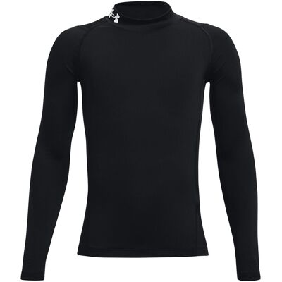 Boys' Functional T-Shirt Under Armour Hg Armour Mock Ls Čierna Yxs Boys' Functional T-Shirt Under Armour Hg Armour Mock Ls Čierna Yxs