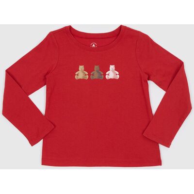 Gap Kids T-Shirt With Teddy Bears - Girls Červená 4yrs Gap Kids T-Shirt With Teddy Bears - Girls Červená 4yrs