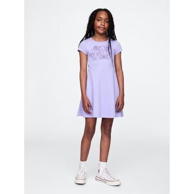 Gap Children'S Dress With Logo - Girls Fialová M Gap Children'S Dress With Logo - Girls Fialová M