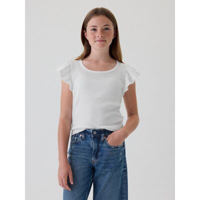 Gap Ribbed T-Shirt - Girls Biela S Gap Ribbed T-Shirt - Girls Biela S