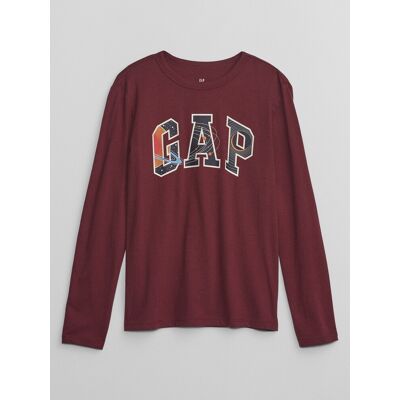 Children'S T-Shirt With Gap Logo - Boys Tmavočervená S Children'S T-Shirt With Gap Logo - Boys Tmavočervená S