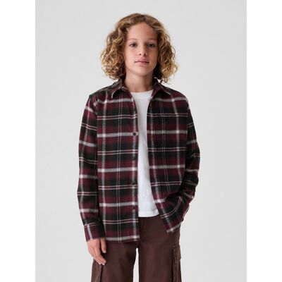 Gap Children'S Plaid Flannel Shirt - Boys Hnedá M Gap Children'S Plaid Flannel Shirt - Boys Hnedá M