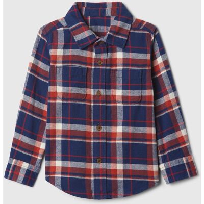 Gap Baby Flannel Checkered Shirt - Boys Modrá 2yrs Gap Baby Flannel Checkered Shirt - Boys Modrá 2yrs