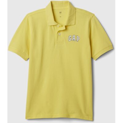 Žlté Chlapčenské Pique Polo Tričko Gap Žltá L Žlté Chlapčenské Pique Polo Tričko Gap Žltá L