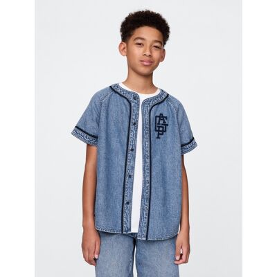 Gap Children'S Denim Shirt Baseball Americana - Boys Modrá M Gap Children'S Denim Shirt Baseball Americana - Boys Modrá M