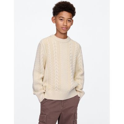 Gap Children'S Knitted Sweater - Boys Krémová L Gap Children'S Knitted Sweater - Boys Krémová L