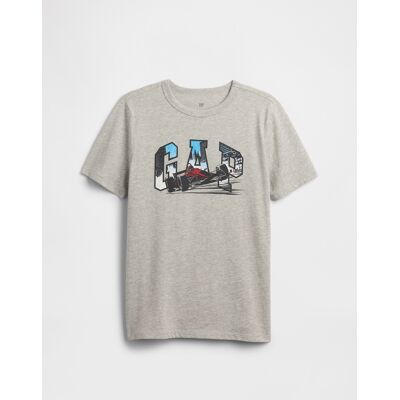 Gap Children'S T-Shirt With Logo - Boys Šedá Xs Gap Children'S T-Shirt With Logo - Boys Šedá Xs