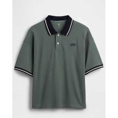 Gap Detské Oversize Polo Tričko S logom Modrá M Gap Detské Oversize Polo Tričko S logom Modrá M